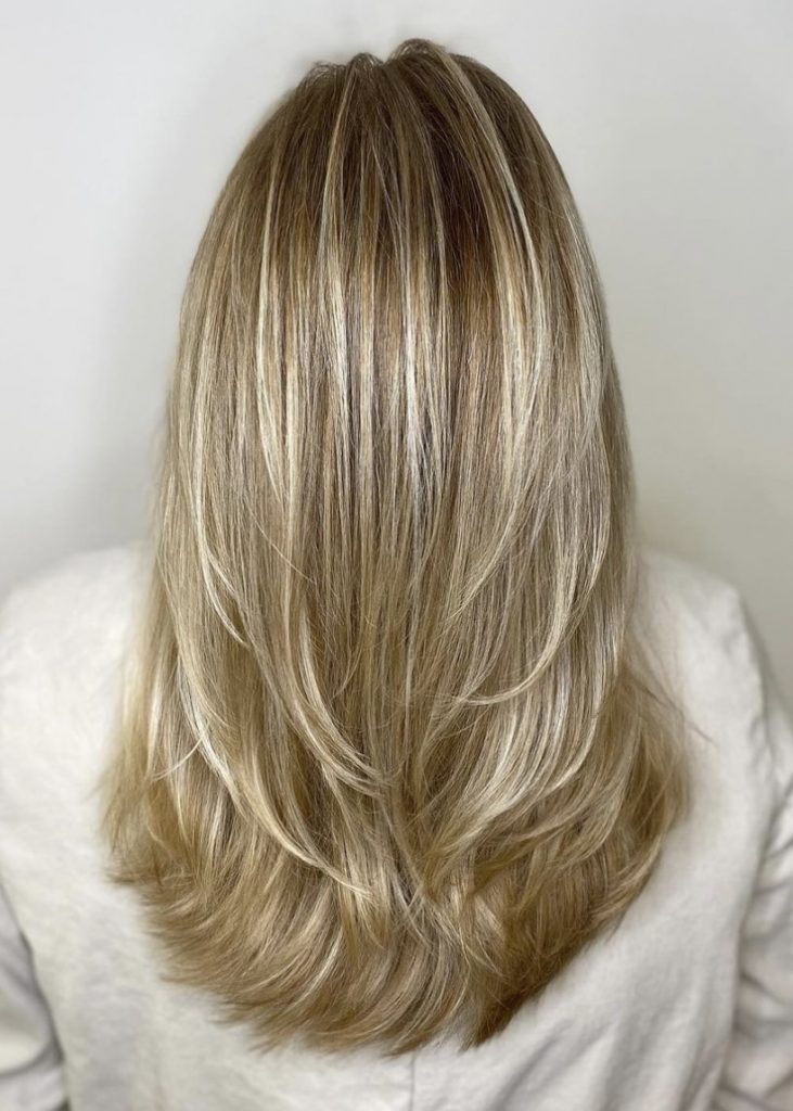 YNES HAIRSTYLE CHEVEUX LONGS MECHES BLONDE COLORATION LISSE MOUVEMENT